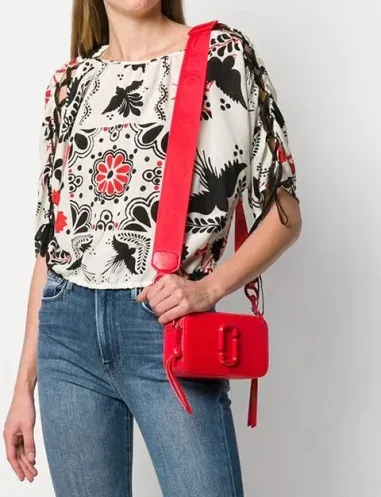 Sac à main bandoulière Marc Jacobs The Snapshot Germanium Rouge — vue 5