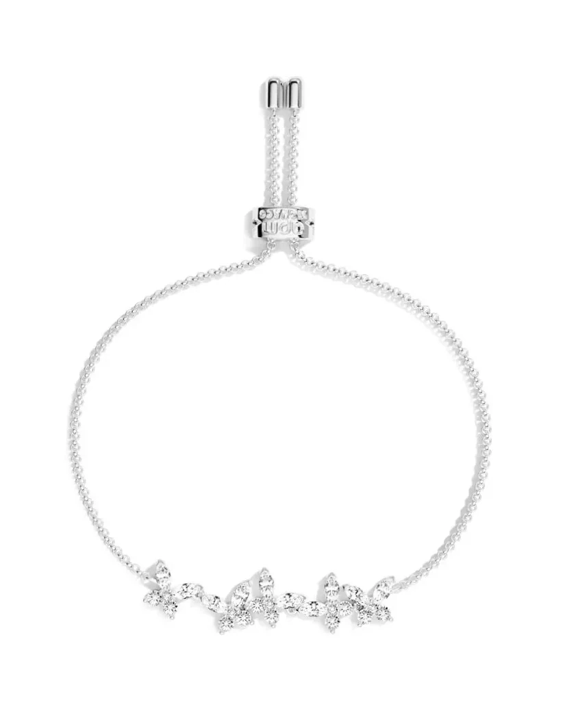 Bracelet ajustable APM Monaco Papillon Lumière argent 925 zirconium femme