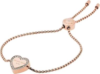 Bracelet Michael Kors Heritage Cœur Gravé Or Rose