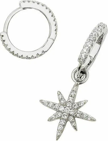 Boucles d'oreilles APM Monaco Météorites en Argent 925