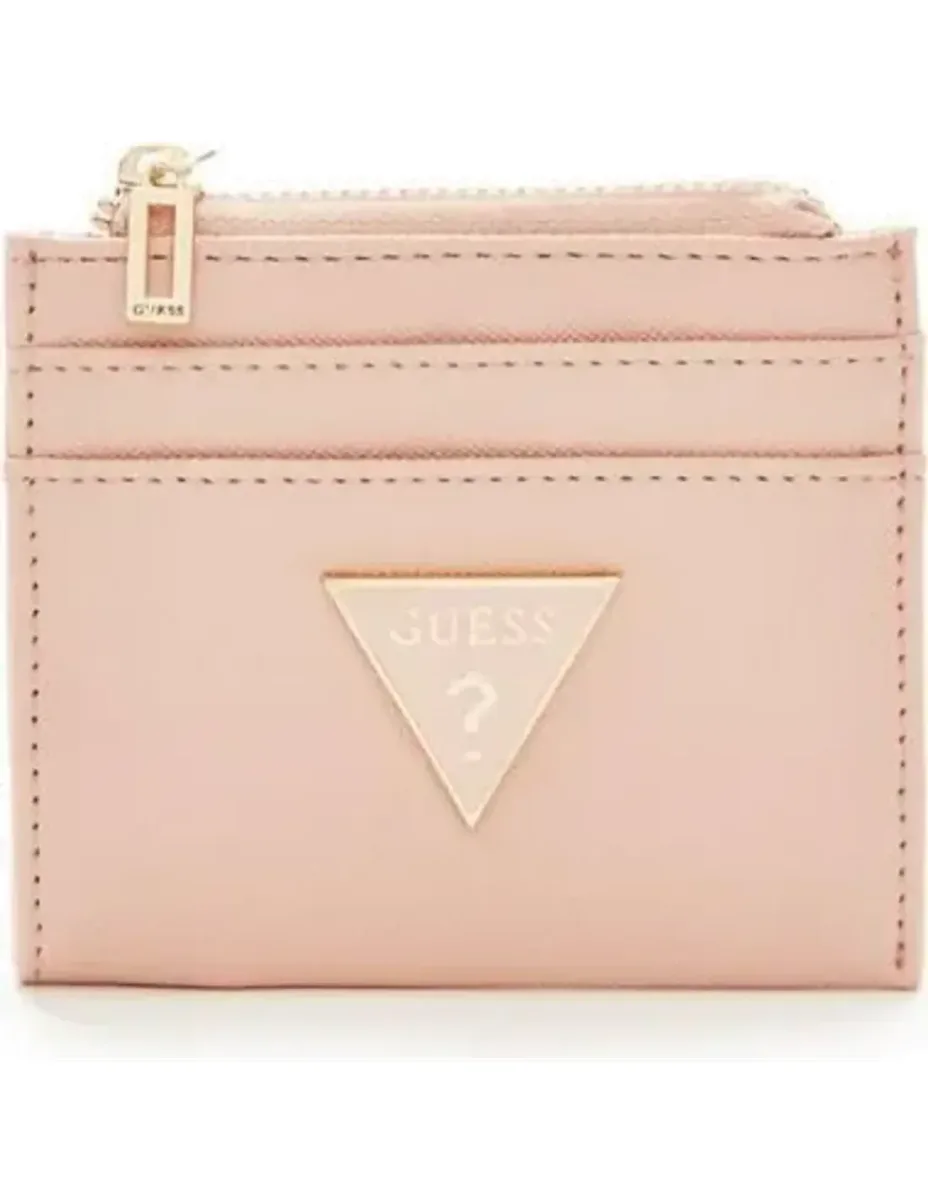 Portefeuille Guess rose avec plaque logo