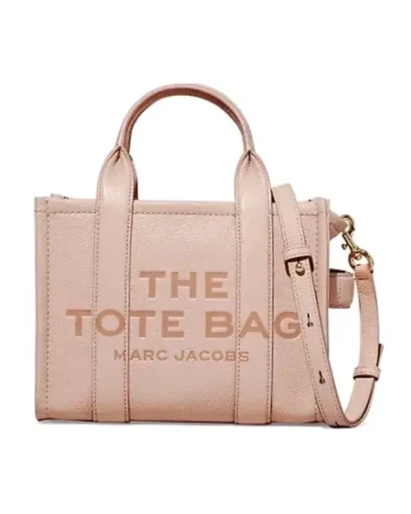 Sac à main Marc Jacobs The Mini Tote cuir grainé rose