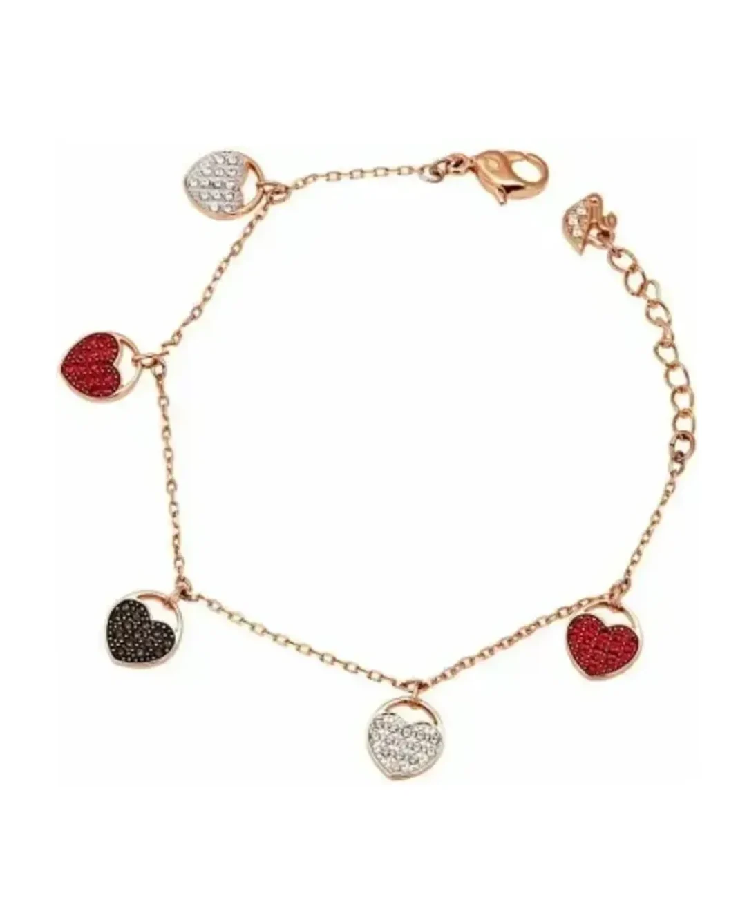 Bracelet Swarovski Ginger plaqué or rose cristaux femme