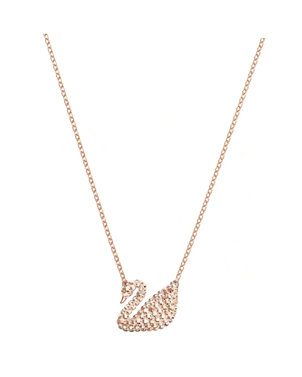 Collier Swarovski Iconic Swan plaqué or rose cristaux zirconium femme