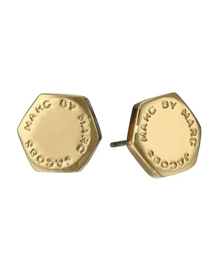 Boucles d'oreilles Marc Jacobs écrou acier inoxydable argent femme