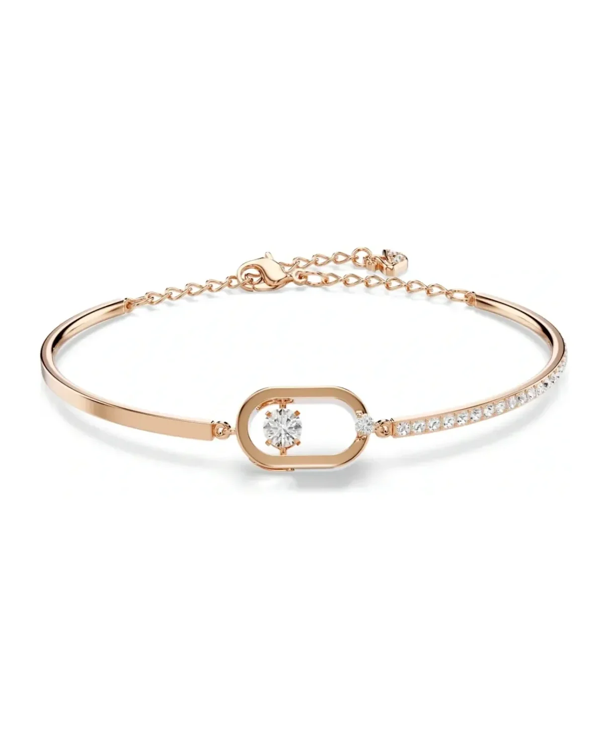 Bracelet Swarovski North plaqué or rose cristaux blancs femme