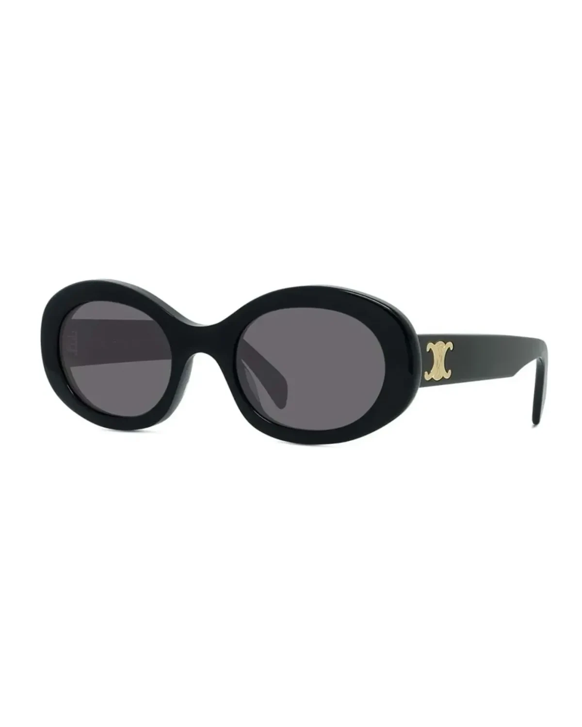 Lunettes de soleil Celine Triomphe 01 ovales CL40194U en acétate Noir CL40194U01A