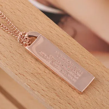 Collier Marc by Marc Jacobs - Plaque Workwear Or Rose — vue 5