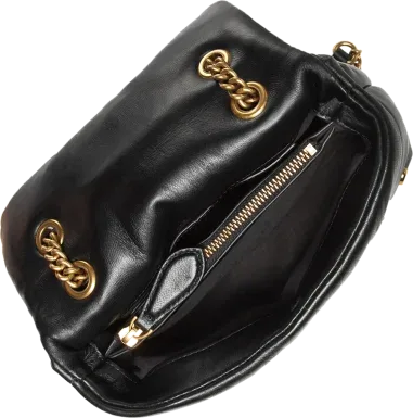 Sac à main Pinko Love Mini Puff Summer Pins cuir noir — vue 2