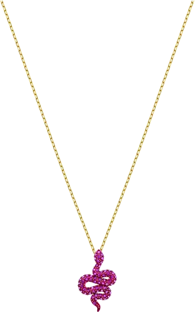 Collier Leslie Serpent Cristaux Rouges - Swarovski