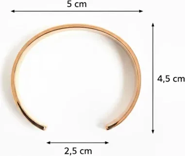 Bracelet Manchette Emporio Armani Acier Plaqué Or Rose — vue 4