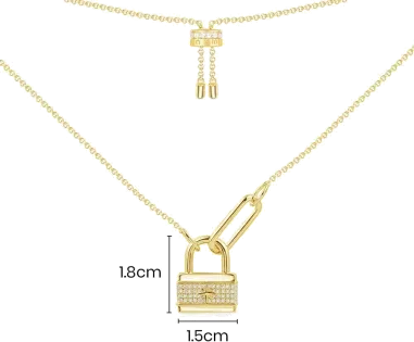 Collier APM Monaco cadenas ajustable plaqué or jaune — vue 3