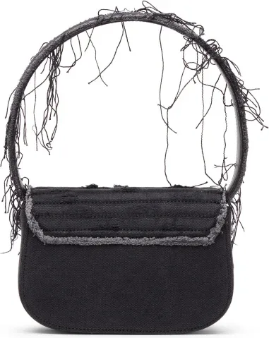 Sac Diesel 1DR - Toile denim et cuir avec bandoulière — vue 2