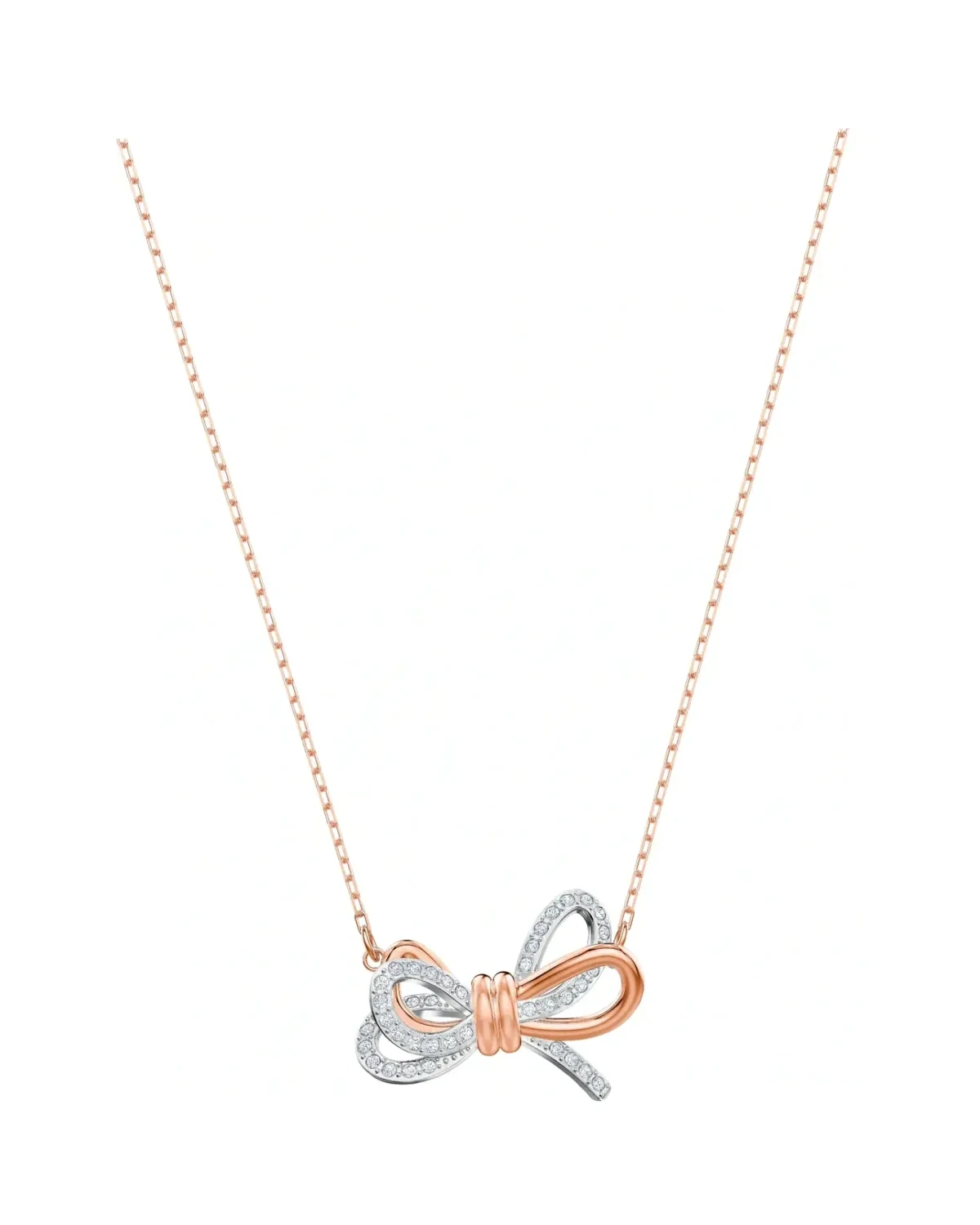 Collier Swarovski Lifelong plaqué or rose cristaux zirconium femme