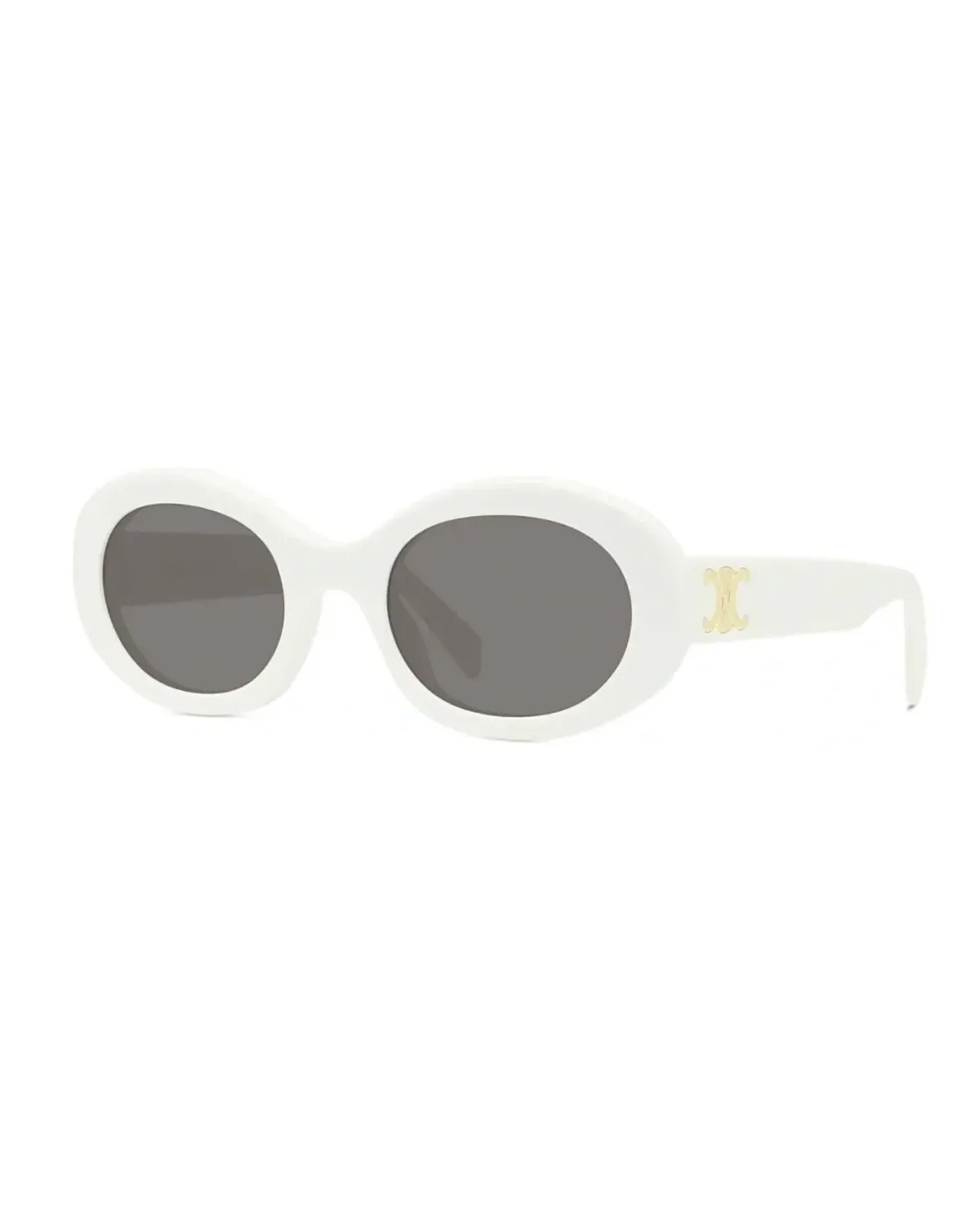 Lunettes de soleil Celine Triomphe 01 ovales CL40194U en acétate Crème CL40194U25A