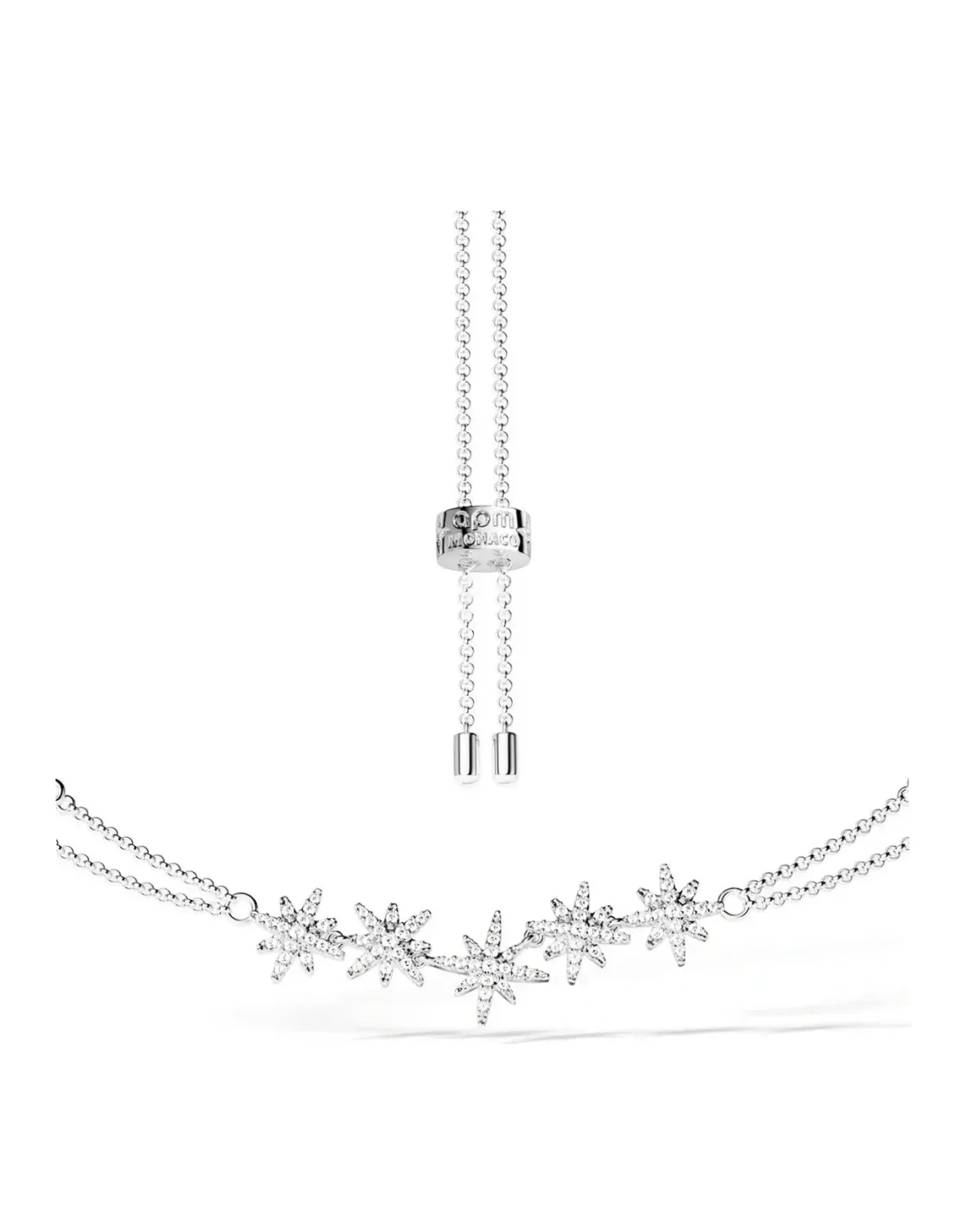 Collier APM Monaco Météorites double chaîne argent 925 femme