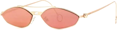 Lunettes de Soleil Fendi Baguette Cat-eye Doré Rose