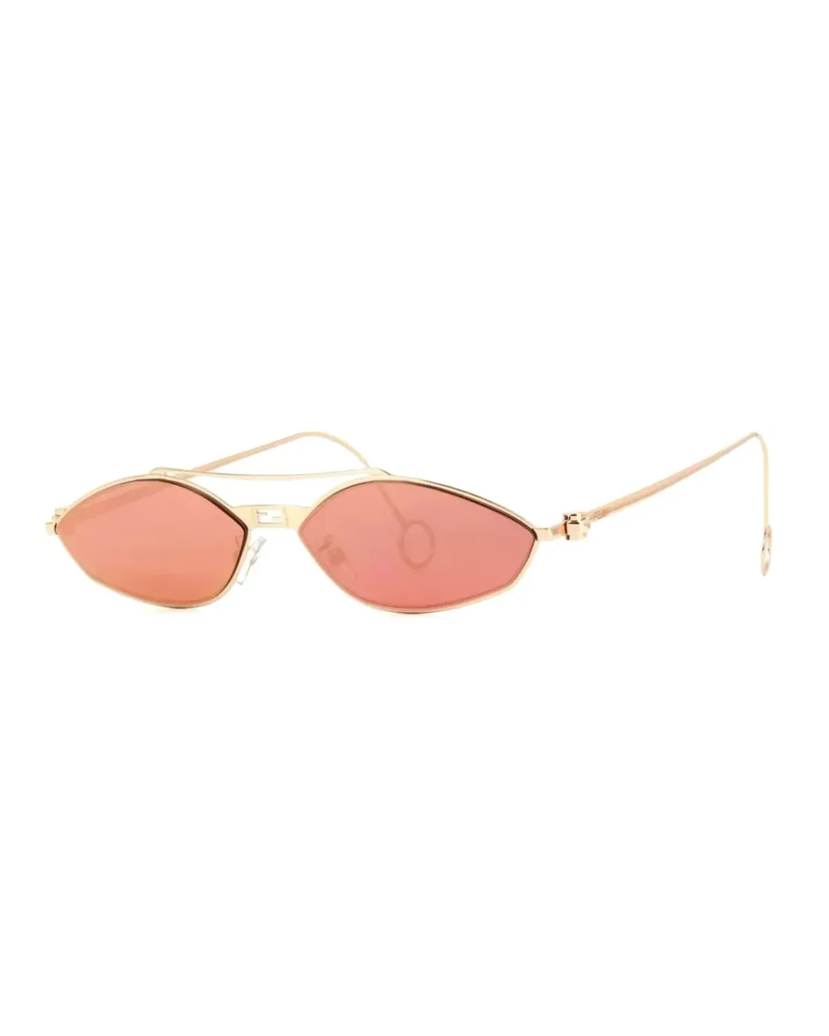 Lunettes de soleil Fendi FE40114U-Y œil de chat or rose verres rose