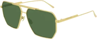 Lunettes de soleil Bottega Veneta BV1012S rectangle métal doré