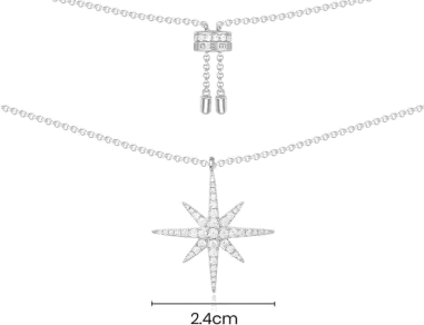 Collier APM Monaco Météorites en argent 925 — vue 3