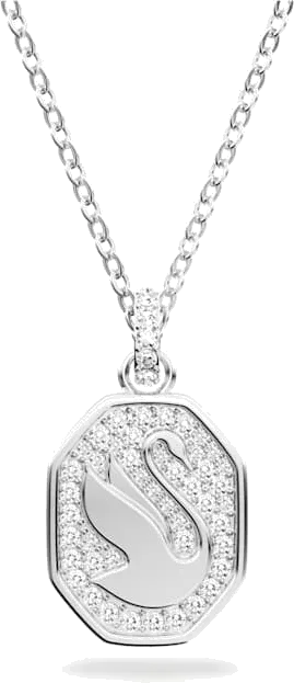 Collier Signum Swarovski - Métal rhodié et cristaux blancs