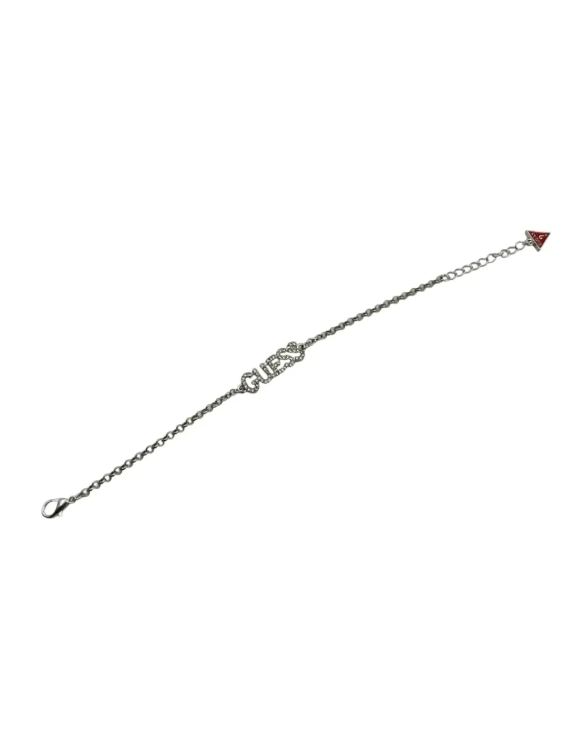 Bracelet Guess ajustable métal argenté cristaux femme