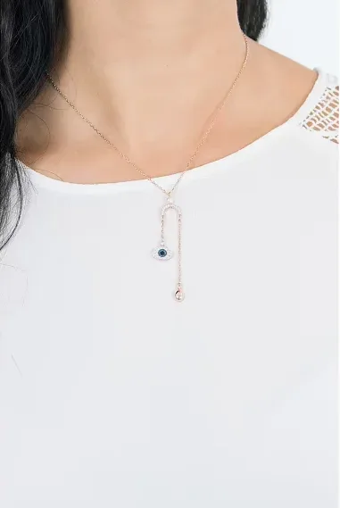 Collier Swarovski Duo Symbolica Evil Eye or rose — vue 3