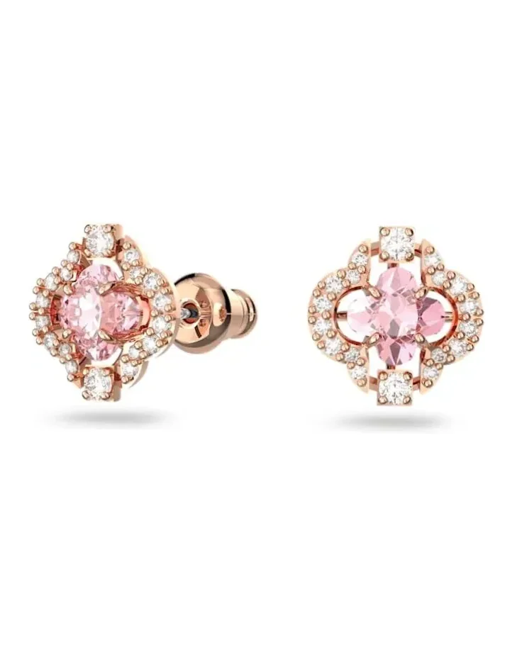 Boucles d'oreilles Swarovski Gema cristaux roses zirconium femme