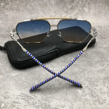 Lunettes de soleil Chrome Hearts Ripping - Aviateur métal — vue 22