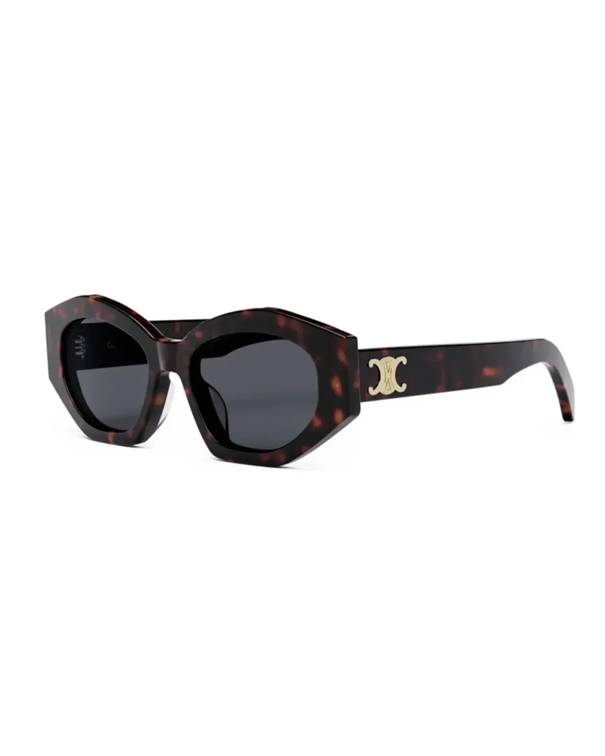 Lunettes de soleil Celine CL40238U géométriques écaille de tortue verres gris