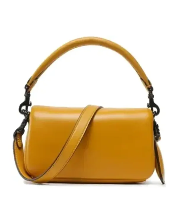 Sac à bandoulière Coach Pillow Tabby 18 cuir nappa doré femme