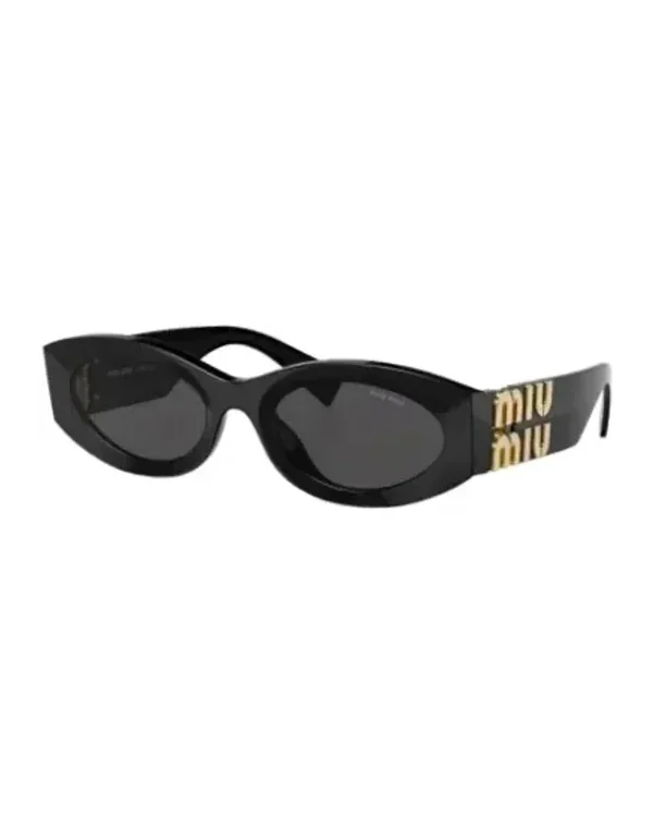 Lunettes de soleil Miu Miu MU 11WS ovales en acétate Noir MU11W Plastique Femme