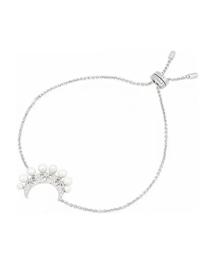 Bracelet APM Monaco Croissant de Lune argent 925 zirconiums perles femme