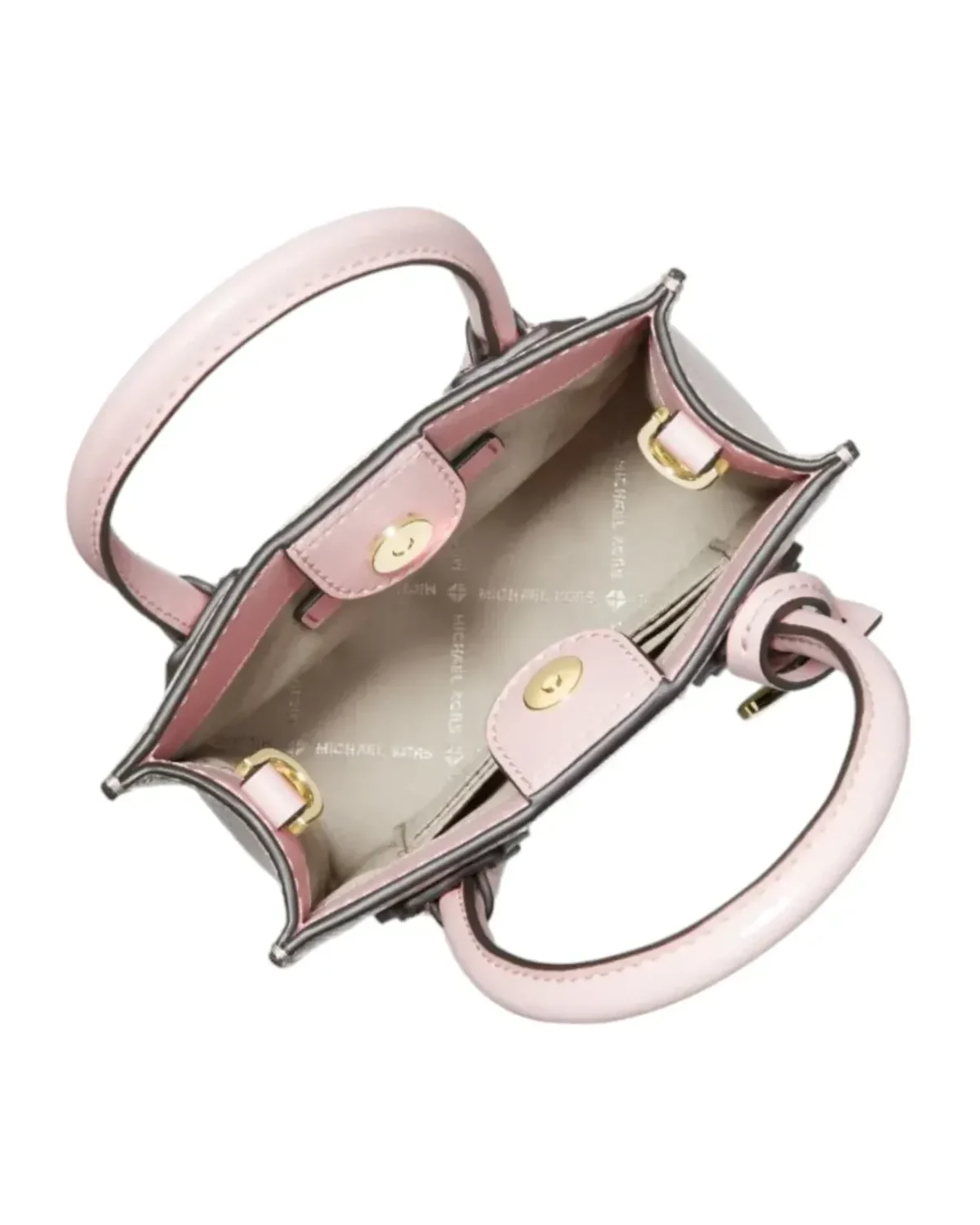 Sac à main Michael Kors Mercer cuir grainé Safiano rose