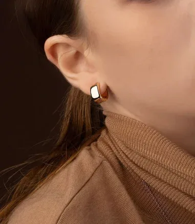 Boucles d'oreilles Chunky Jaunes APM Monaco x Charles Leclerc — vue 2