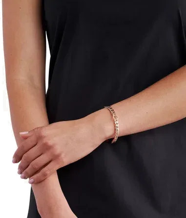 Bracelet Jonc Michael Kors en Argent et Or Rose — vue 3
