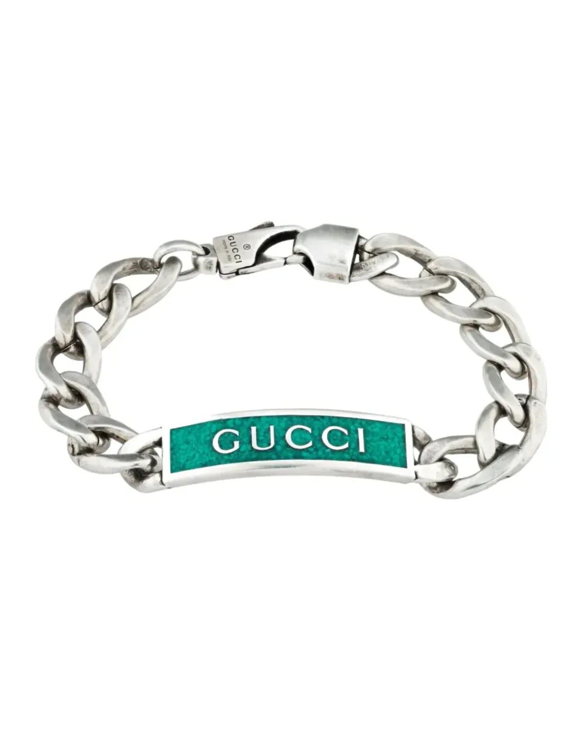 Bracelet Gucci Logo Émail Turquoise