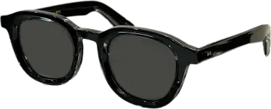 Lunettes de soleil Moscot DAHVEN rondes acétate noir