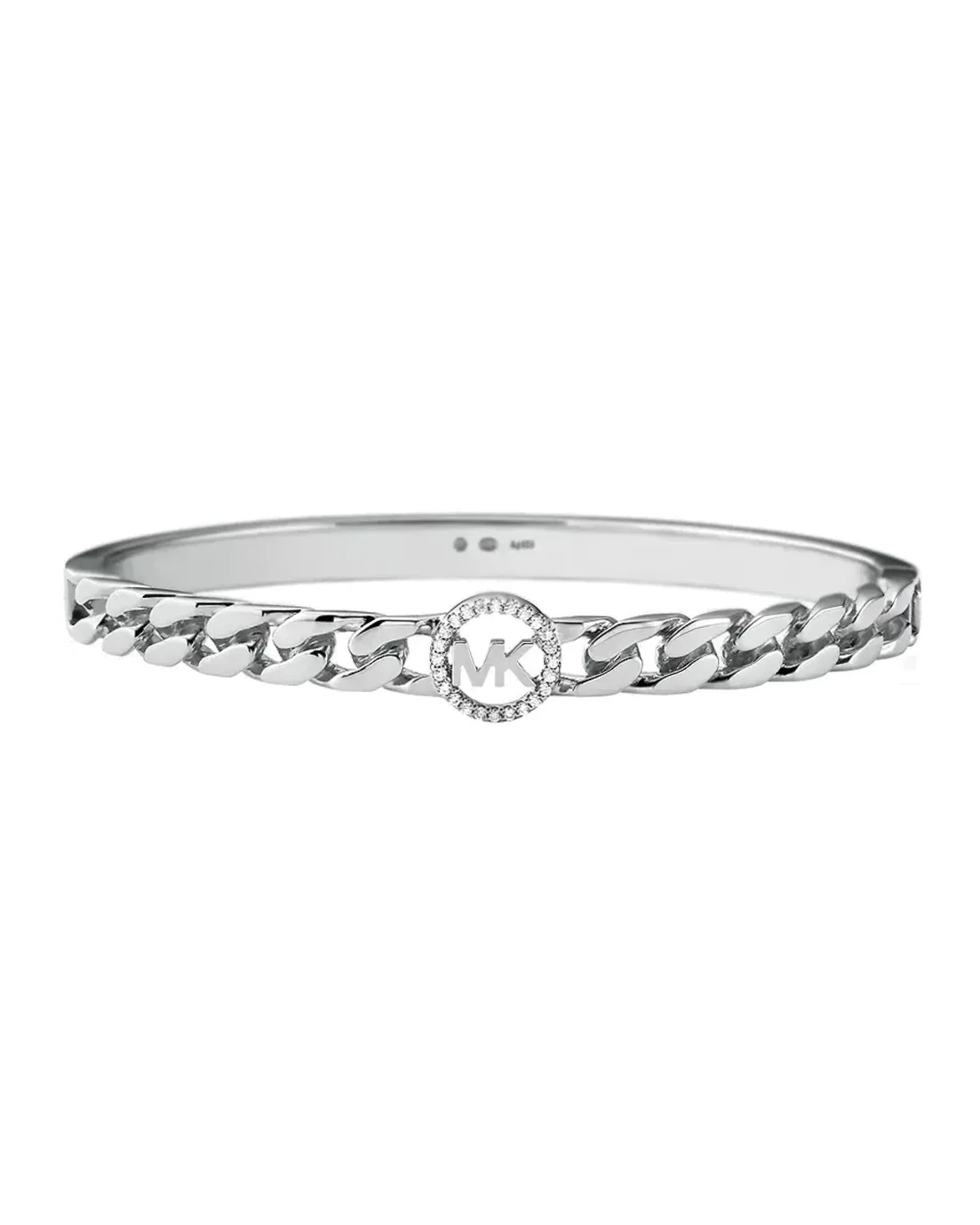 Bracelet jonc Michael Kors argent 925 motif cœur cristaux femme