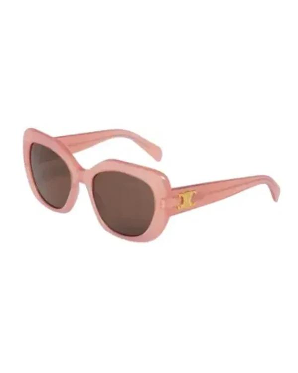 Lunettes de soleil Celine CL40226U papillon acétate rose