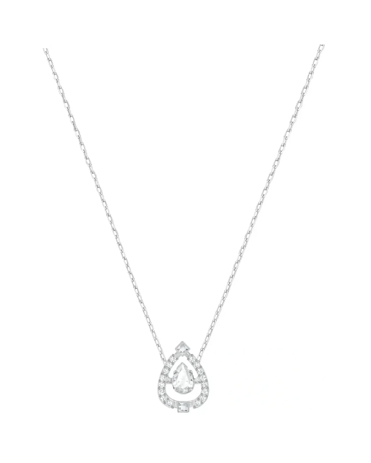 Collier Swarovski Sparkling Dance plaqué rhodium cristaux blancs femme